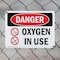 Signmission Oxygen In Use Danger Sign, Plastic, 10in W x 7in L, 2PK OS-2PACK-DS-P-710-L-1513 - alternate 7
